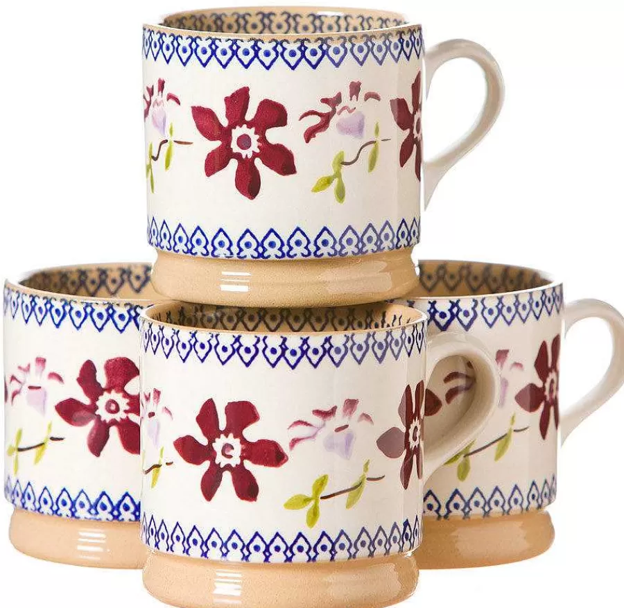 Clematis<Nicholas Mosse 4 Small Mugs Clematis