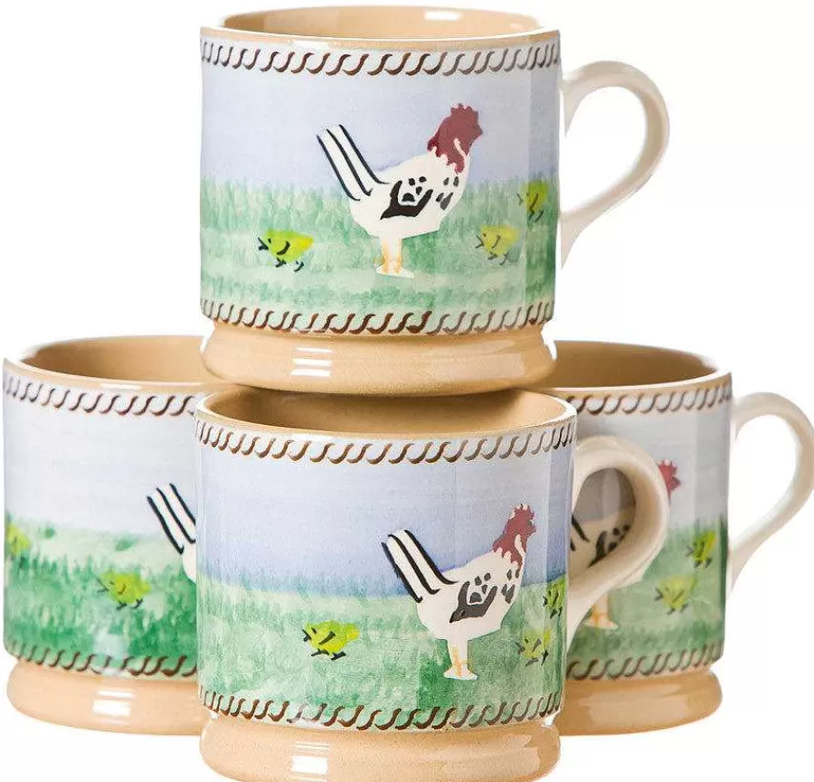 Coffee Addict'S Gifts<Nicholas Mosse 4 Small Mugs Hen