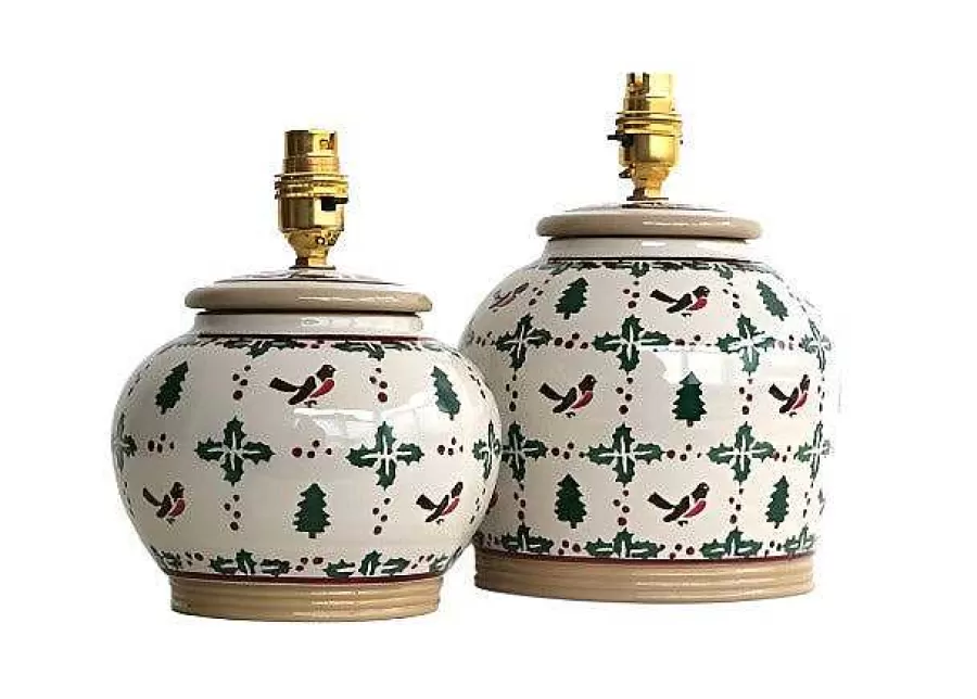 Lamps<Nicholas Mosse 5" Lamp Winter Robin Base Only (Eu Fittings)