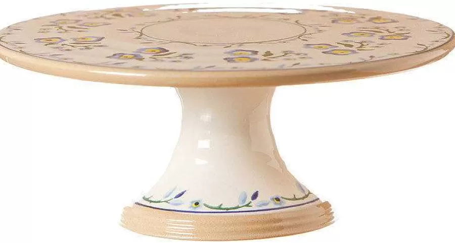 Easter<Nicholas Mosse 9" Footed Cake Plate Forget Me Not