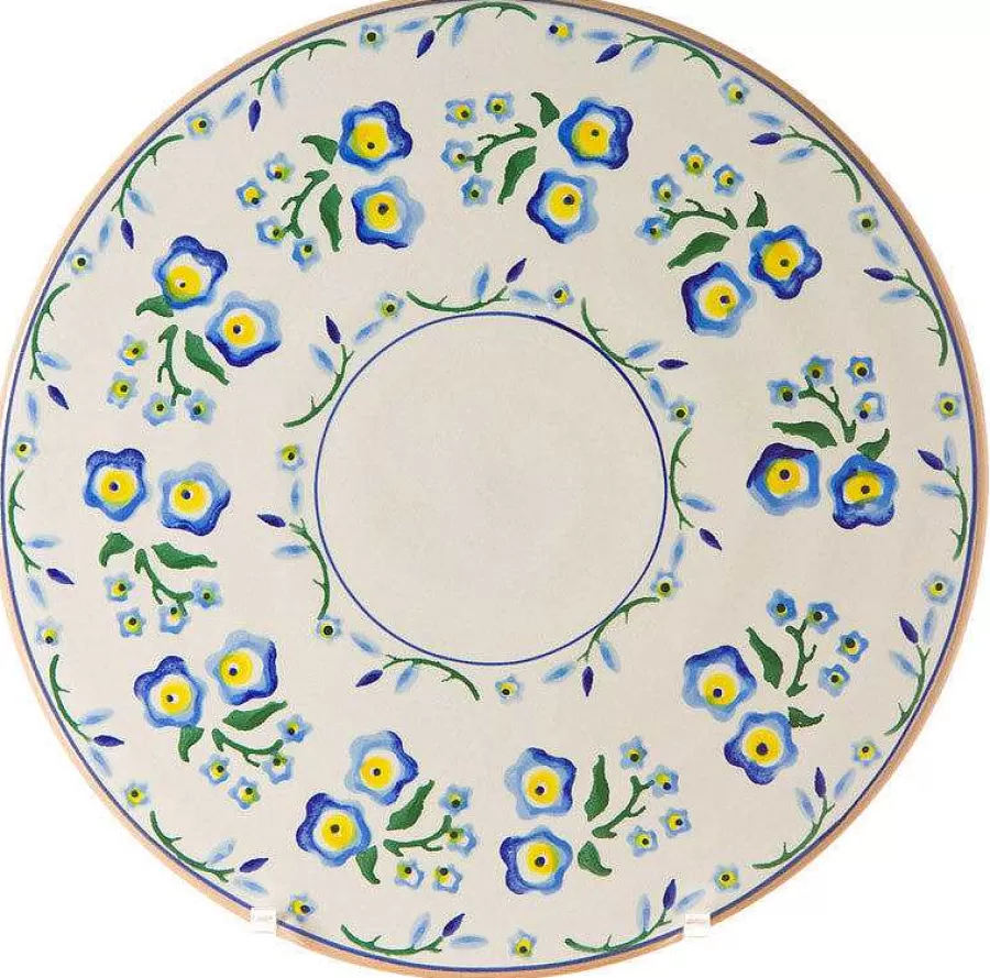 Easter<Nicholas Mosse 9" Footed Cake Plate Forget Me Not