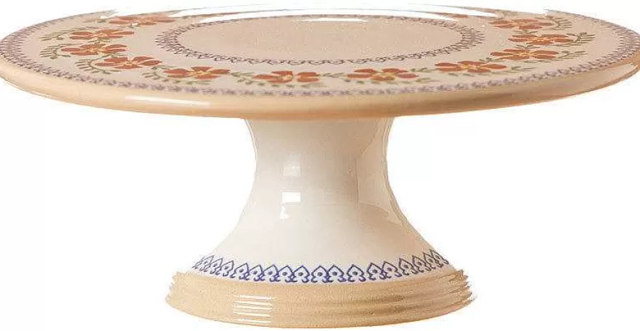 Old Rose<Nicholas Mosse 9" Footed Cake Plate Old Rose