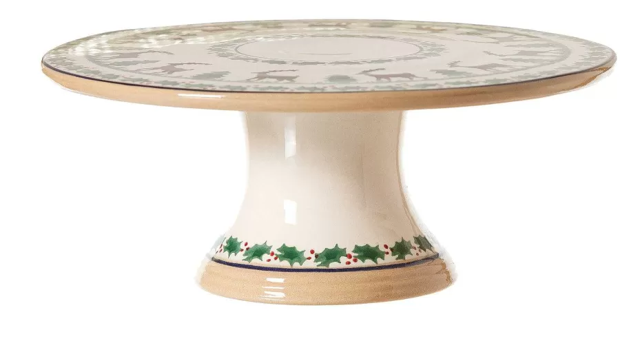 Hostess Gifts<Nicholas Mosse 9" Footed Cake Plate Reindeer