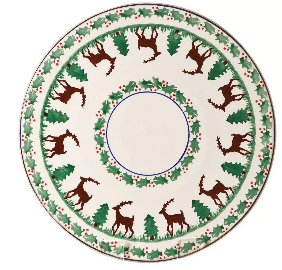 Tea Fanatic'S Gifts<Nicholas Mosse 9" Footed Cake Plate Reindeer