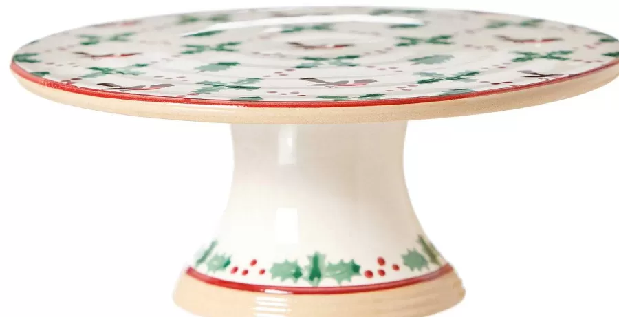 Hostess Gifts<Nicholas Mosse 9" Footed Cake Plate Winter Robin