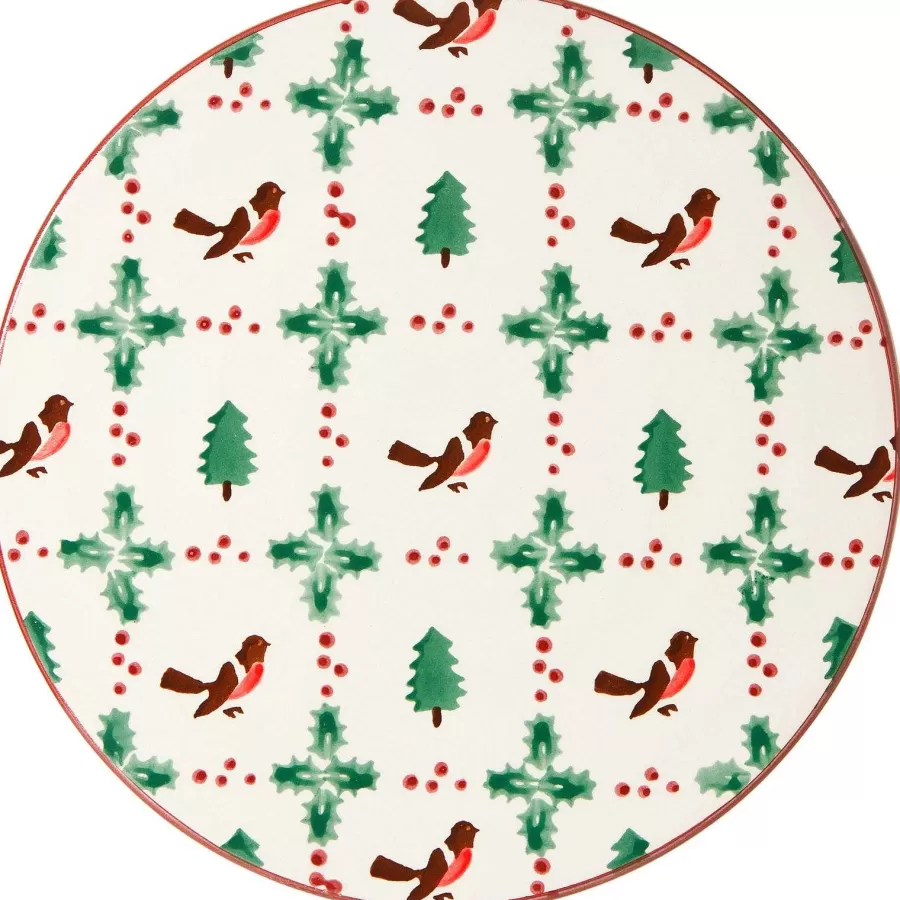 Winter Robin<Nicholas Mosse 9" Footed Cake Plate Winter Robin