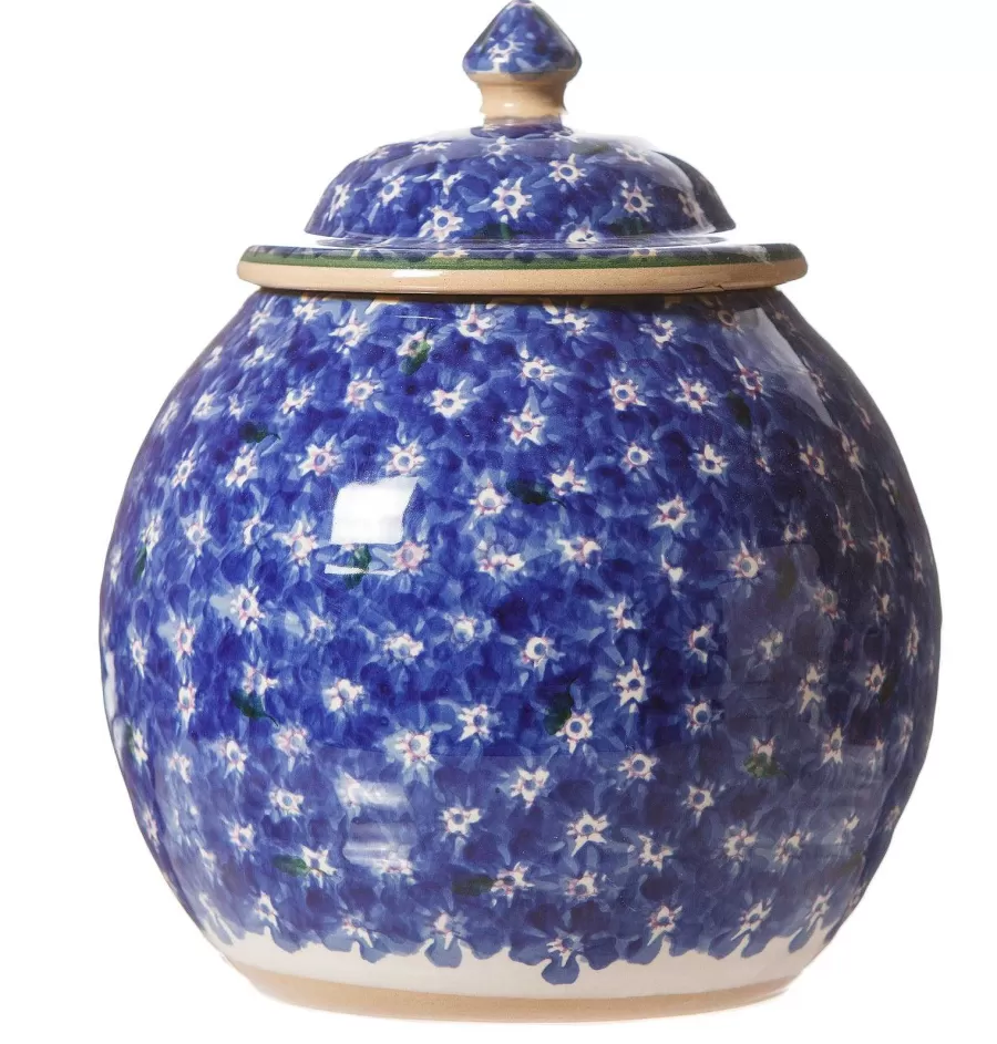 Valentine'S Day<Nicholas Mosse Cookie Jar And Medium Heart Plate Lawn Dark Blue