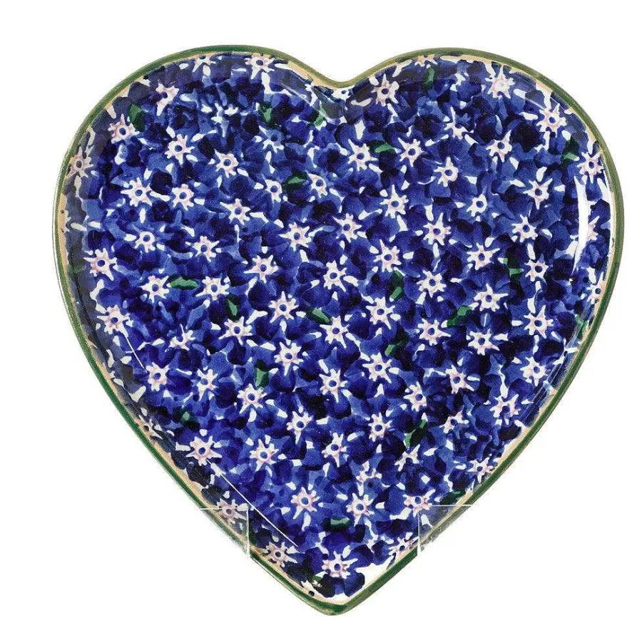 Valentine'S Day<Nicholas Mosse Cookie Jar And Medium Heart Plate Lawn Dark Blue