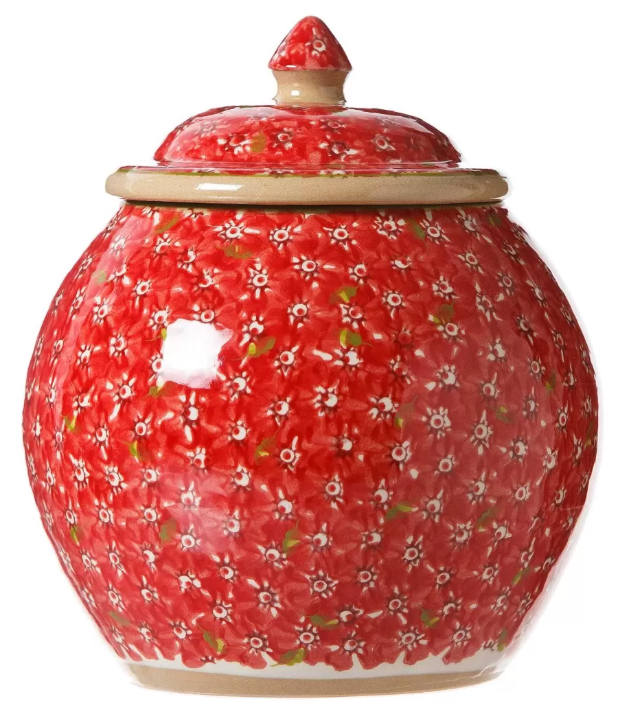 Valentine'S Day<Nicholas Mosse Cookie Jar And Medium Heart Plate Lawn Red