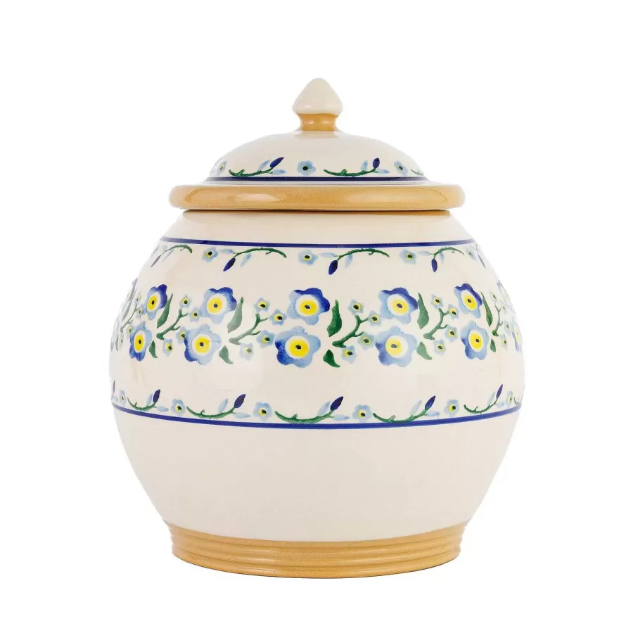 Easter<Nicholas Mosse Cookie Jar Forget Me Not