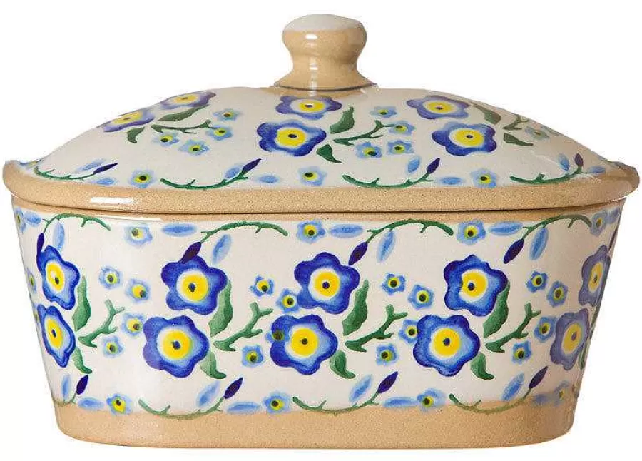 Easter<Nicholas Mosse Covered Butterdish Forget Me Not