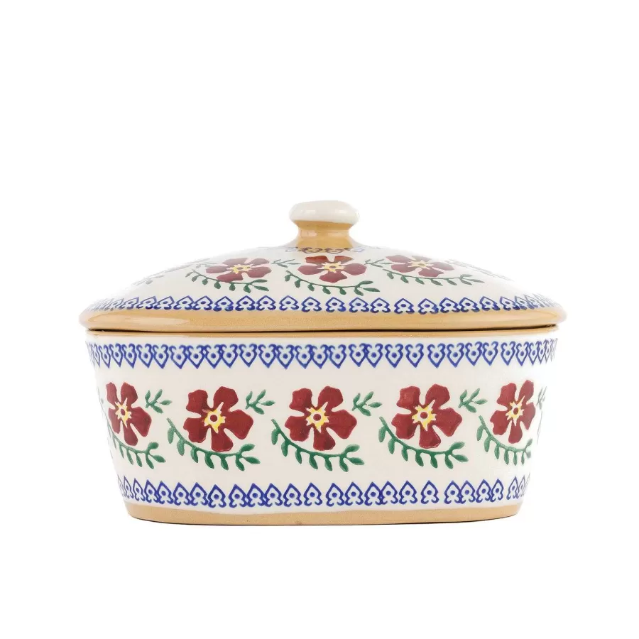 Christmas<Nicholas Mosse Covered Butterdish Old Rose