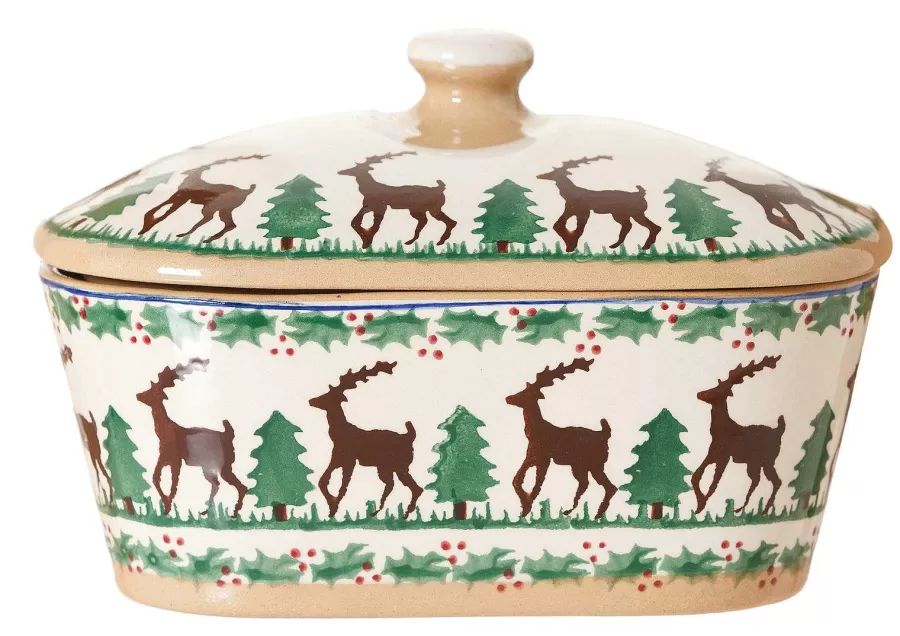 Reindeer<Nicholas Mosse Covered Butterdish Reindeer