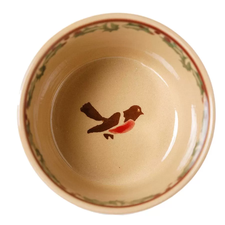 Winter Robin<Nicholas Mosse Custard Cup Winter Robin