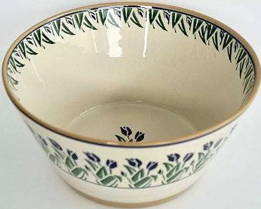 New In<Nicholas Mosse Large Angled Bowl Blue Blooms