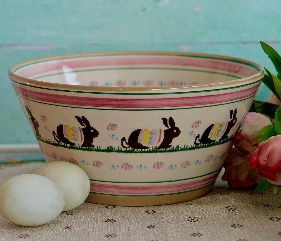 Bowls<Nicholas Mosse Large Angled Bowl Easter Bunny 2022