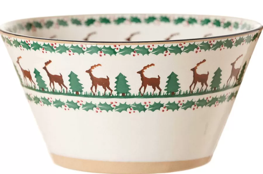 Reindeer<Nicholas Mosse Large Angled Bowl Reindeer