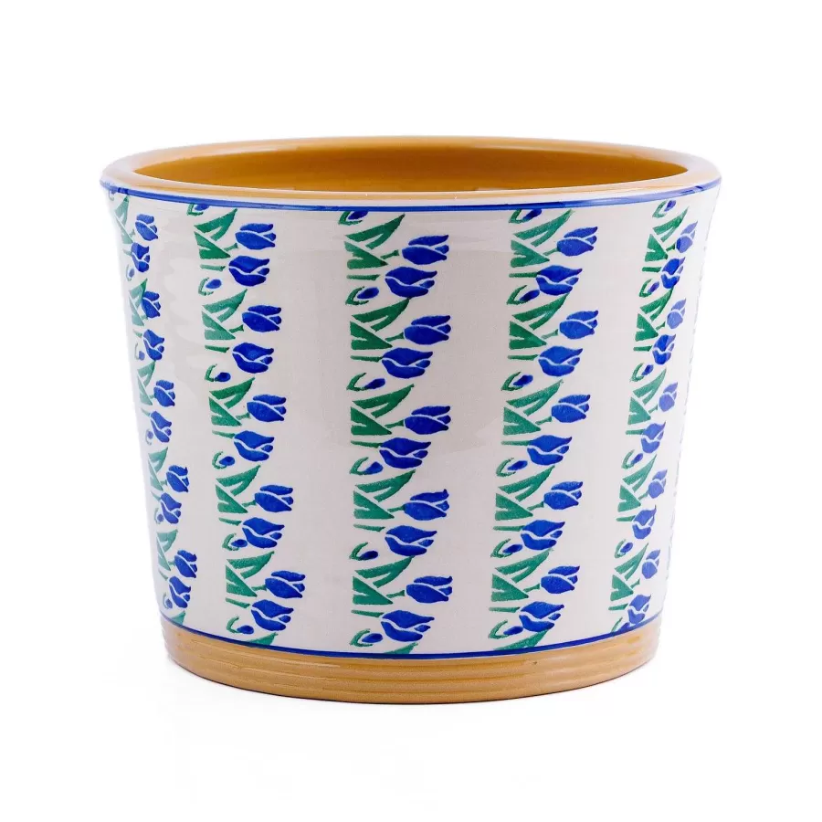 New In<Nicholas Mosse Large Cache Pot Indoor Blue Blooms