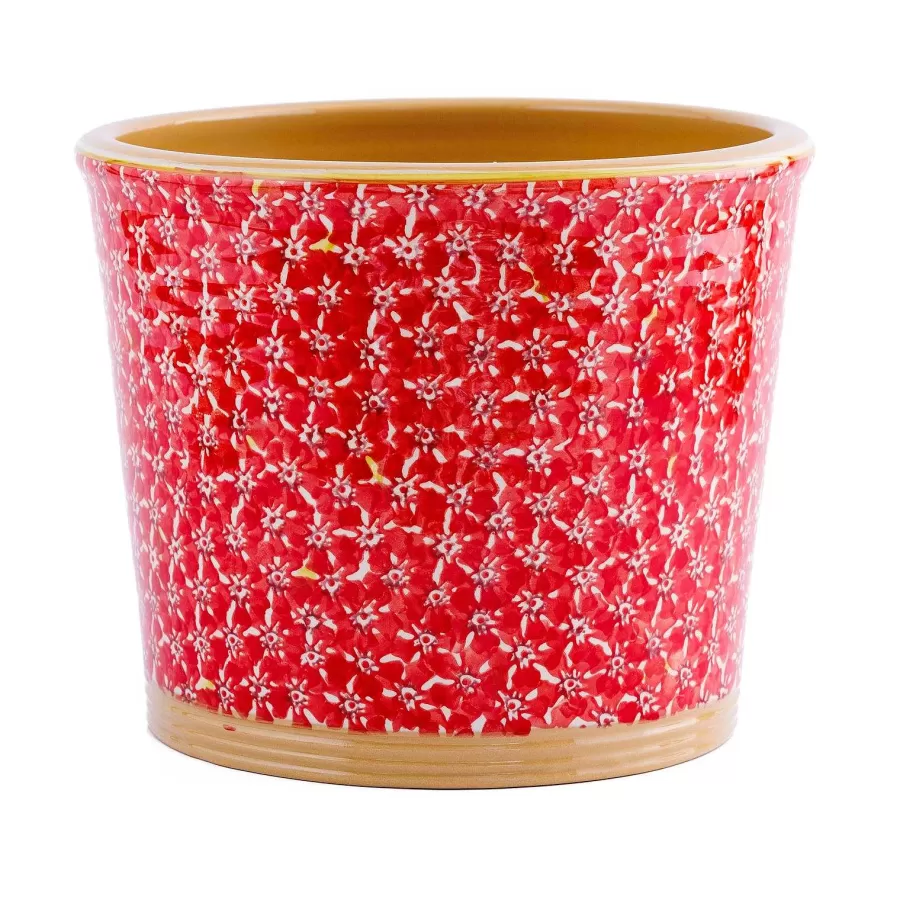 New In<Nicholas Mosse Large Cache Pot Indoor Lawn Red