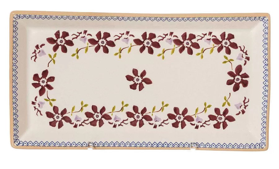 Hostess Gifts<Nicholas Mosse Large Rectangle Plate Clematis
