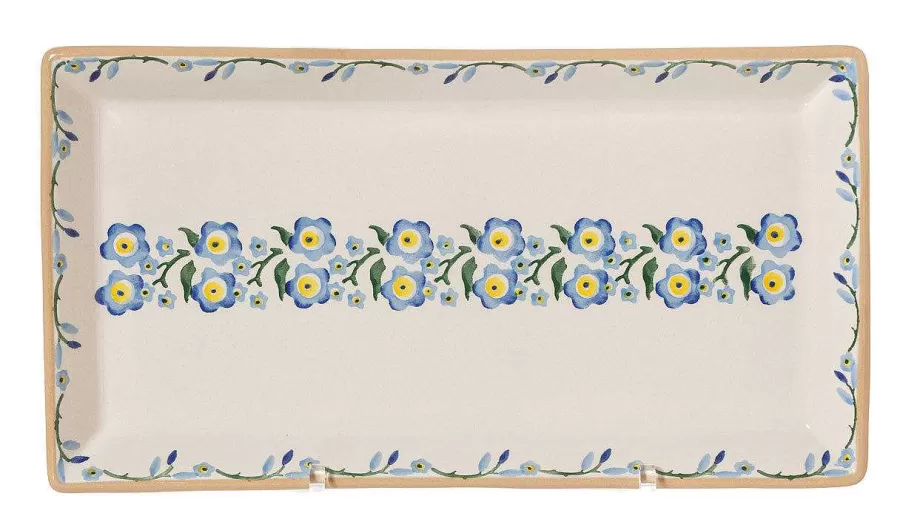 Forget Me Not<Nicholas Mosse Large Rectangle Plate Forget Me Not