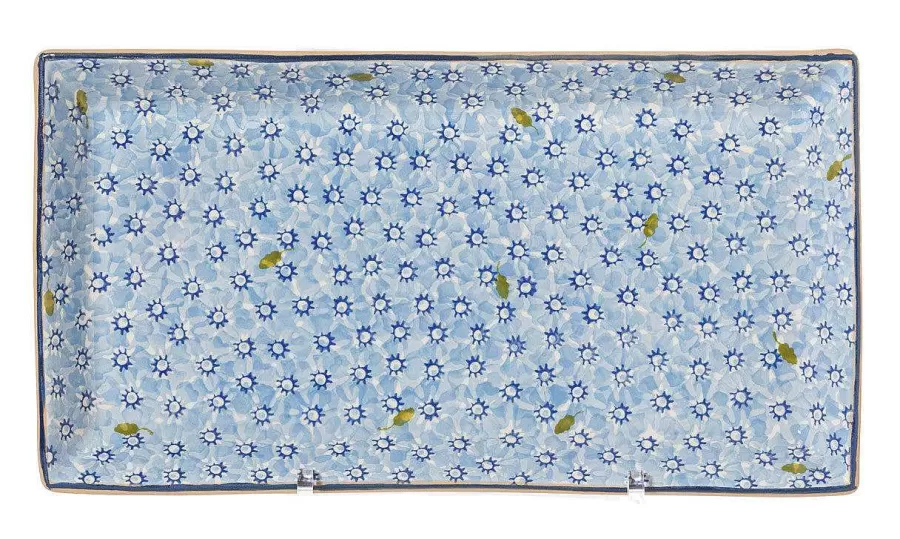 Lawn<Nicholas Mosse Large Rectangle Plate Lawn Light Blue