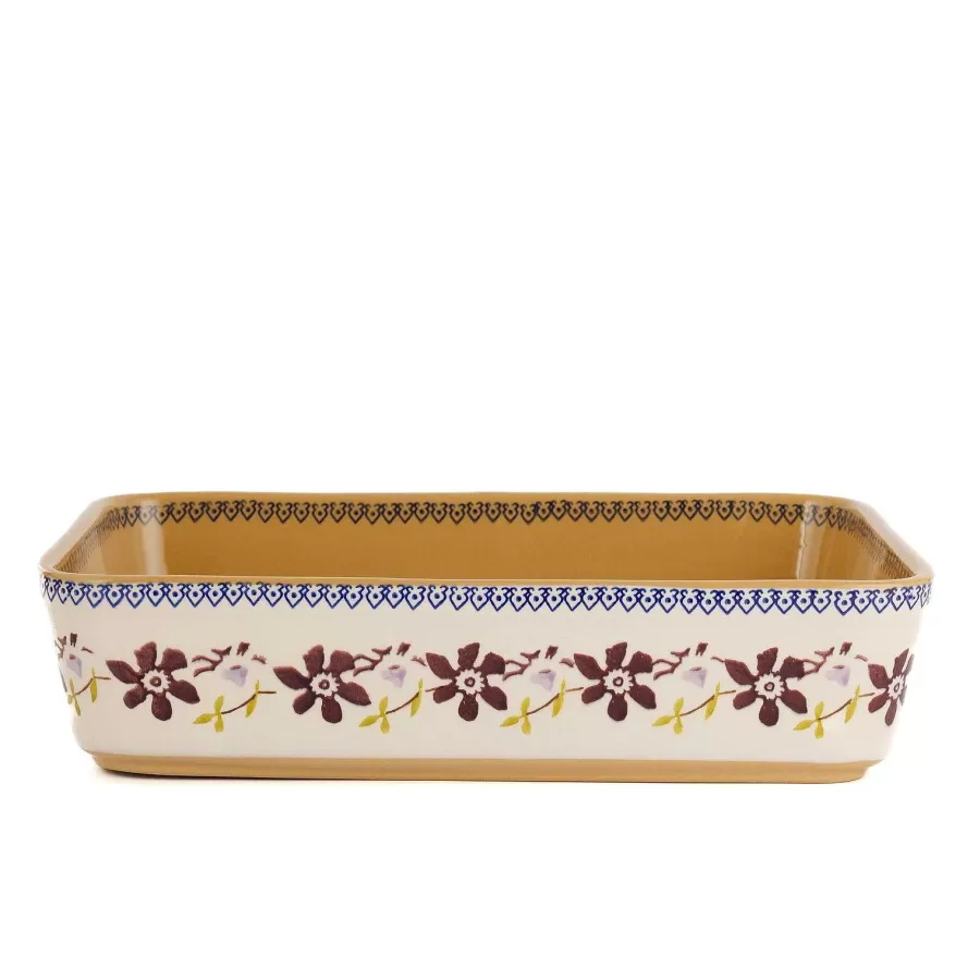 Oven Friendly Dishes<Nicholas Mosse Large Rectangular Oven Dish Clematis