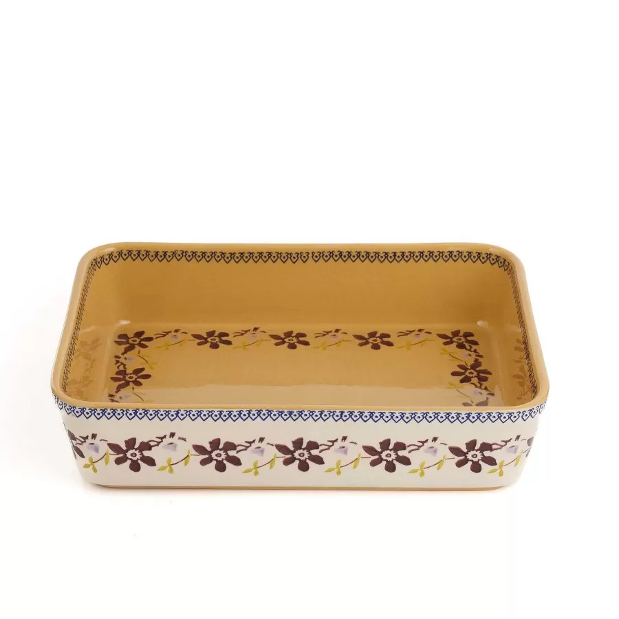 Oven Friendly Dishes<Nicholas Mosse Large Rectangular Oven Dish Clematis