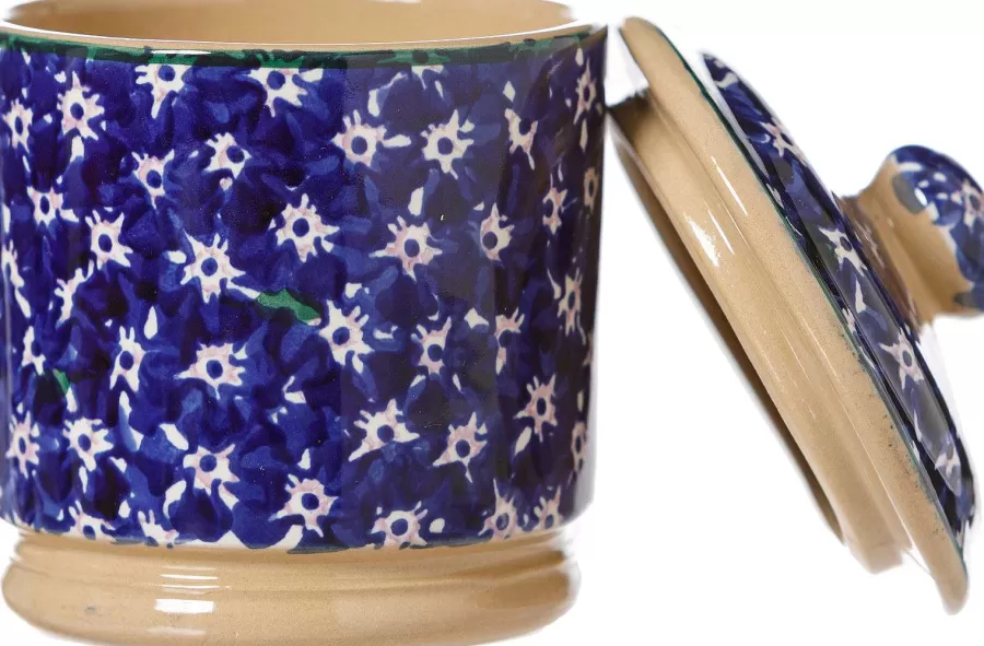 Lawn<Nicholas Mosse Lidded Sugar Bowl Lawn Dark Blue