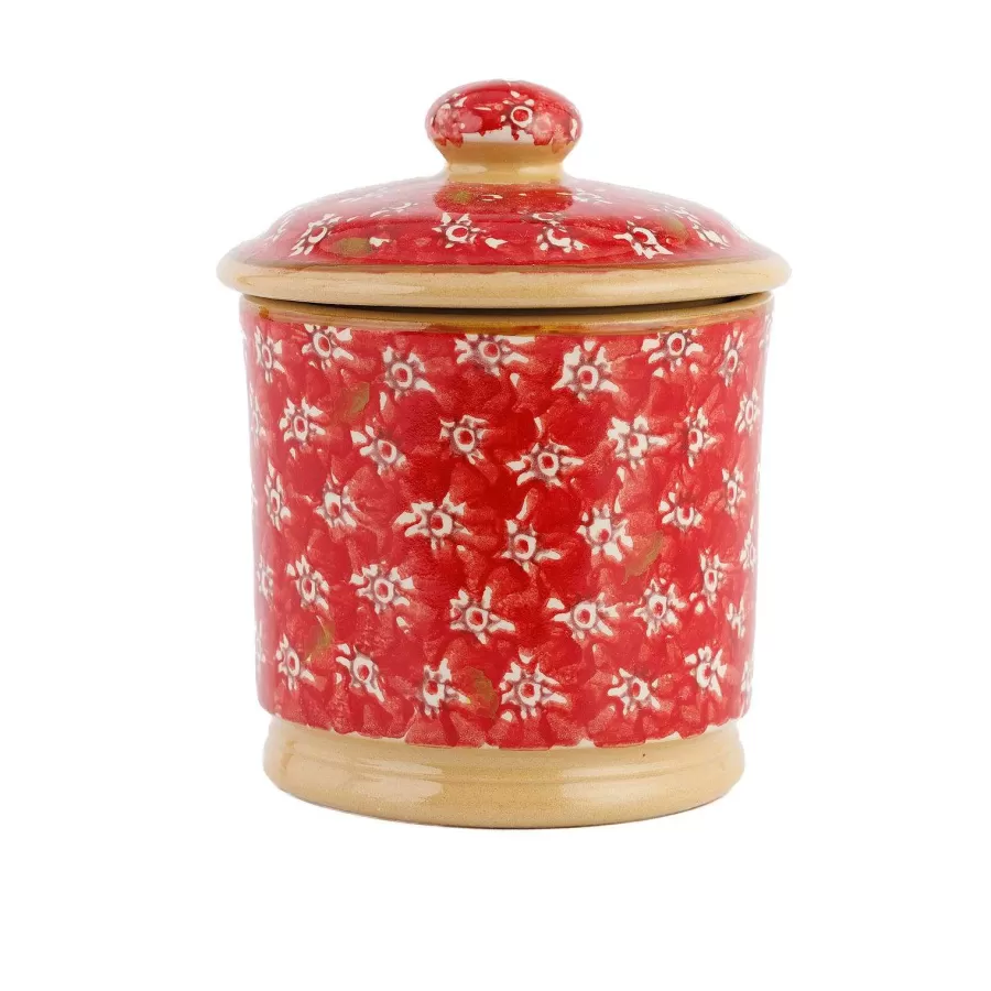 Bowls<Nicholas Mosse Lidded Sugar Bowl Lawn Red