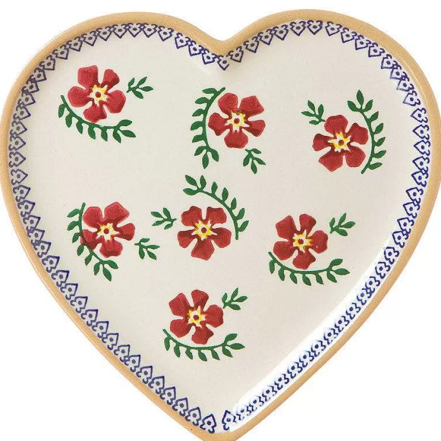 Old Rose<Nicholas Mosse Medium Heart Plate And Tiny Heart Plate Old Rose