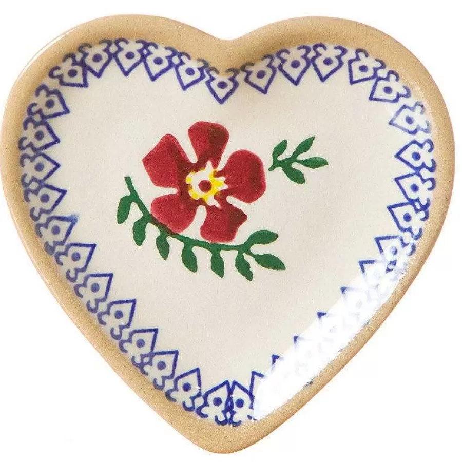 Valentine'S Day<Nicholas Mosse Medium Heart Plate And Tiny Heart Plate Old Rose