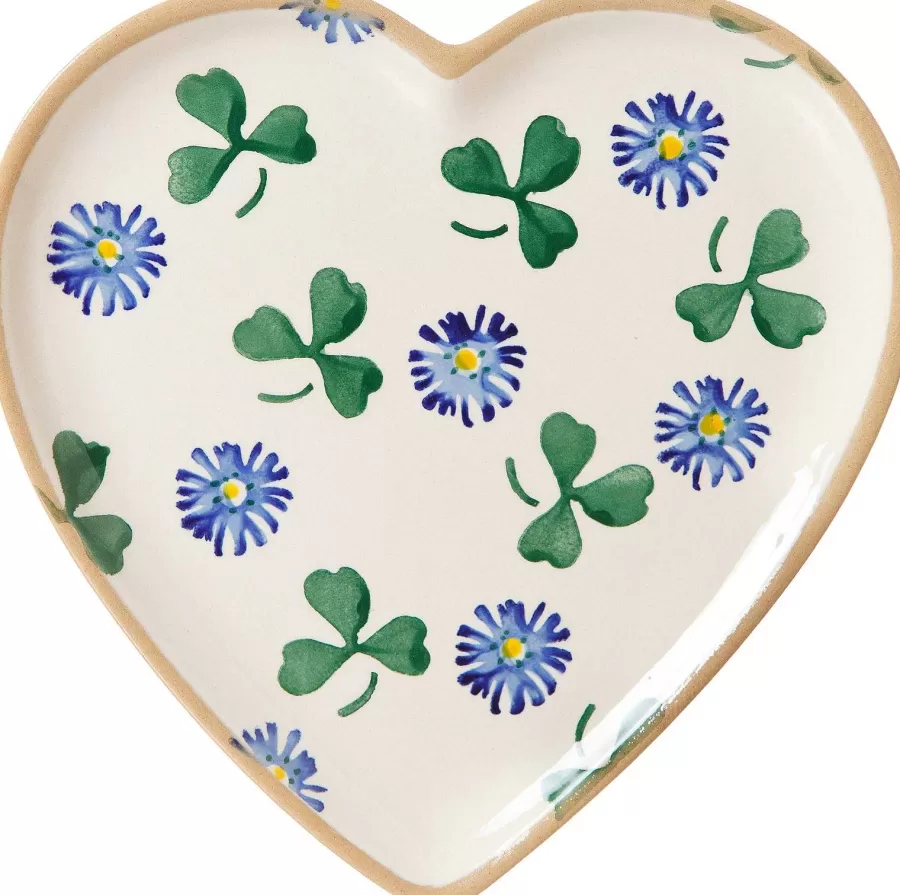 Wedding Gifts<Nicholas Mosse Medium Heart Plate Clover