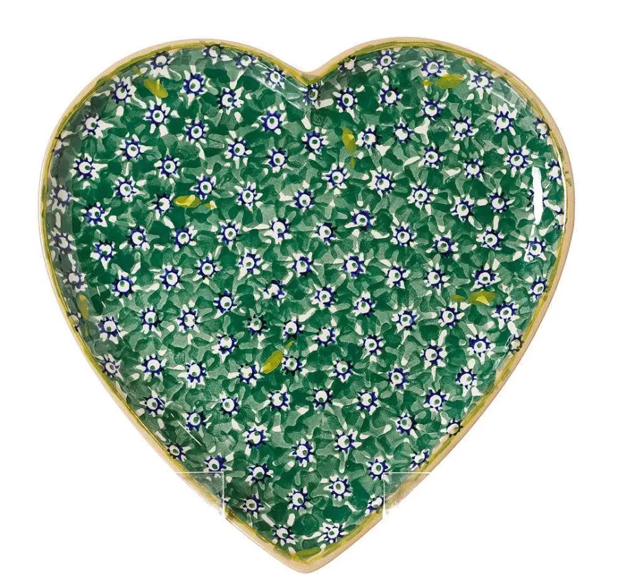 Valentine'S Day<Nicholas Mosse Medium Heart Plate Green Lawn