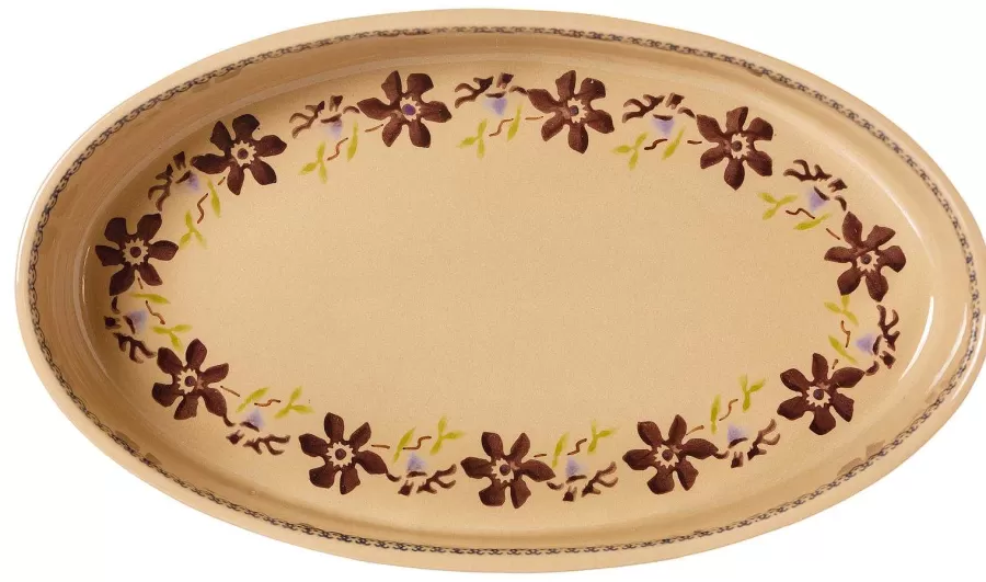 Oven Friendly Dishes<Nicholas Mosse Medium Oval Oven Dish Clematis
