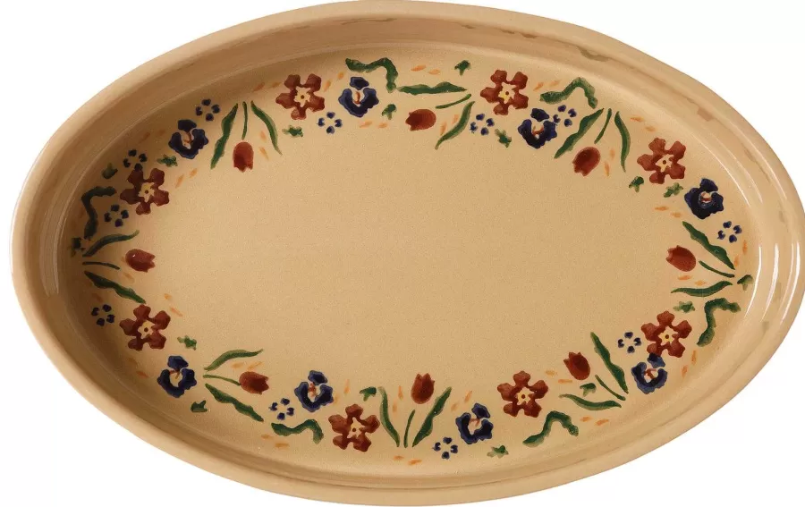 Oven Friendly Dishes<Nicholas Mosse Medium Oval Oven Dish Wild Flower Meadow