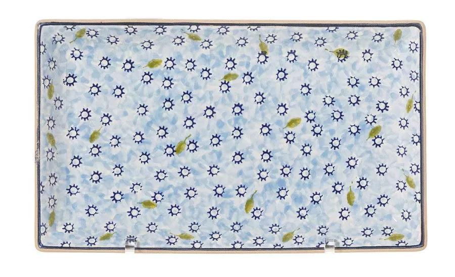 Lawn<Nicholas Mosse Medium Rectangle Dish Lawn Light Blue