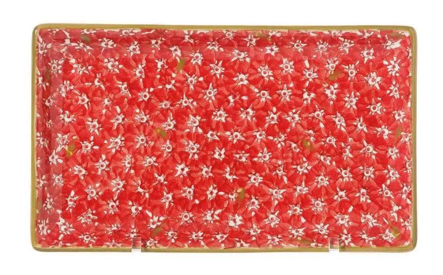 Tea Fanatic'S Gifts<Nicholas Mosse Medium Rectangle Dish Lawn Red