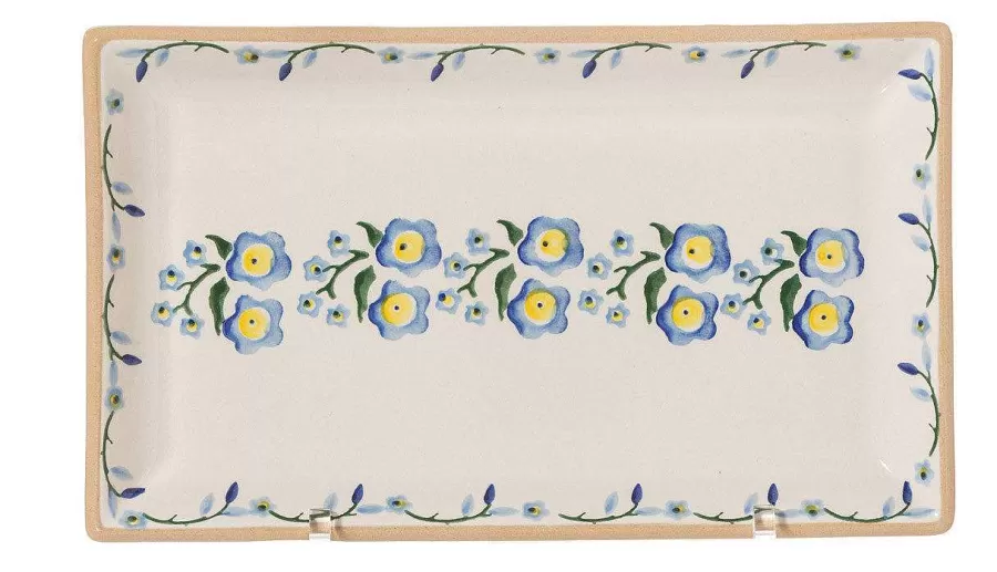 Tea Fanatic'S Gifts<Nicholas Mosse Medium Rectangle Plate Forget Me Not