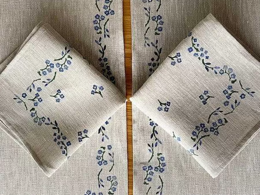 Forget Me Not<Nicholas Mosse Napkin Forget Me Not Linen