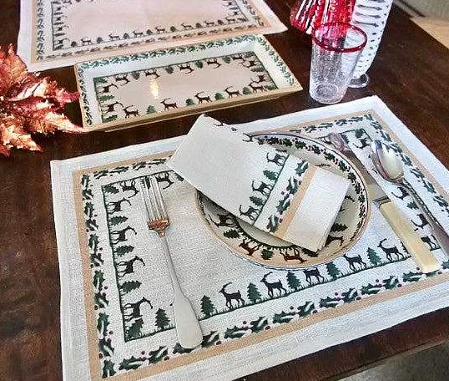 Reindeer<Nicholas Mosse Napkin Reindeer Linen