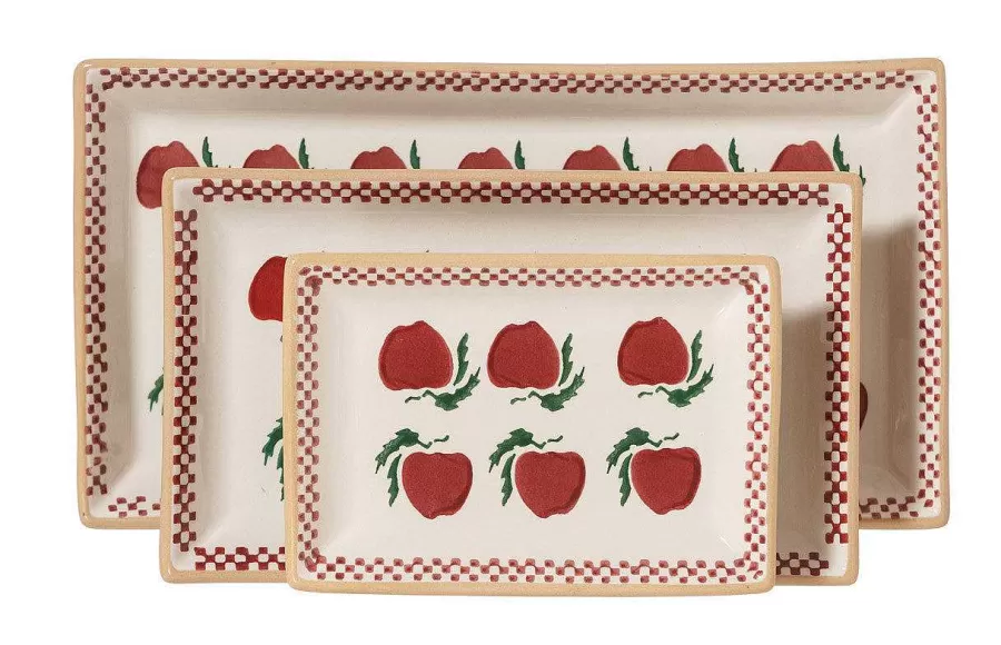 Apple<Nicholas Mosse Nest Of 3 Rectangle Dishes Apple