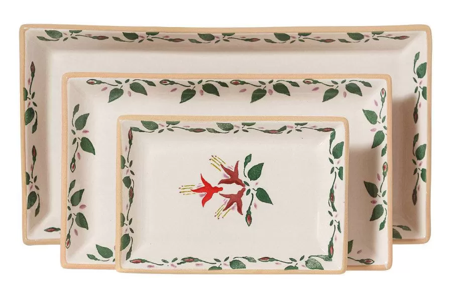 Fuchsia<Nicholas Mosse Nest Of 3 Rectangle Dishes Fuchsia
