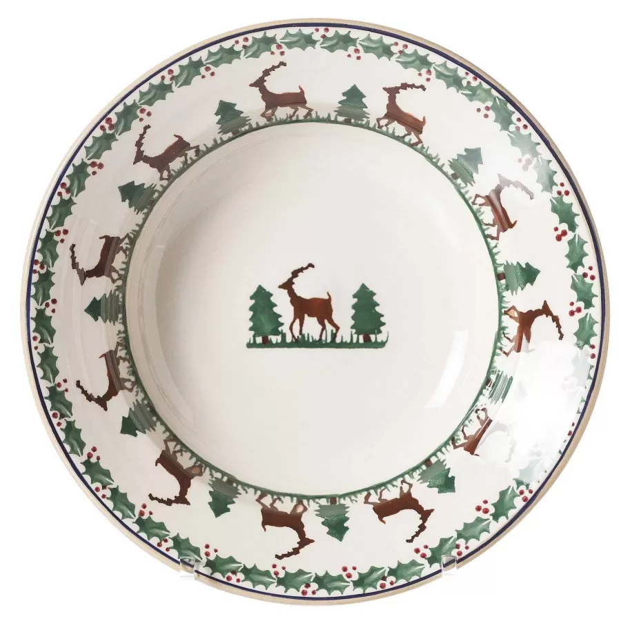 Reindeer<Nicholas Mosse Pasta Bowl Reindeer