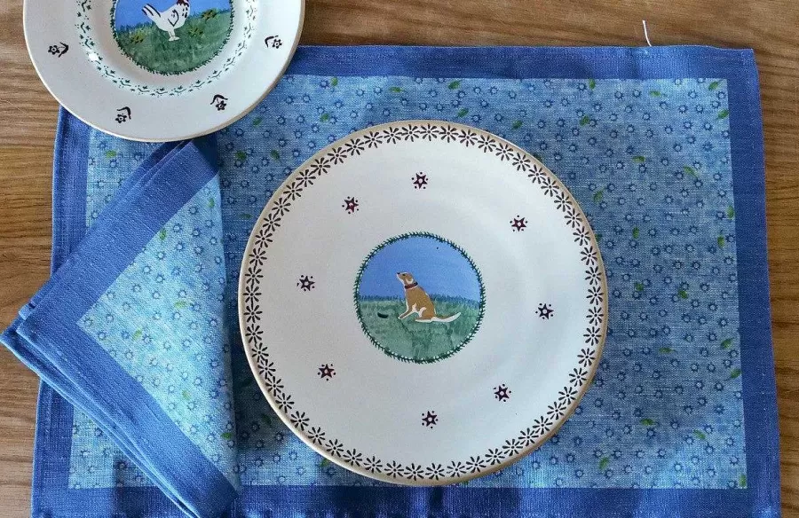 Lawn<Nicholas Mosse Placemat Light Blue Lawn Linen