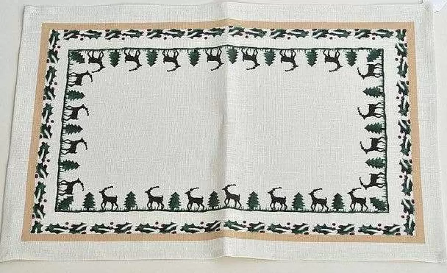 Reindeer<Nicholas Mosse Placemat Reindeer Linen
