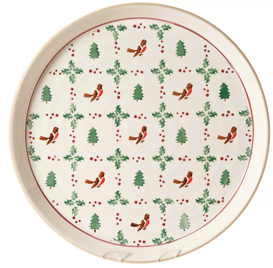 Winter Robin<Nicholas Mosse Presentation Platter Winter Robin