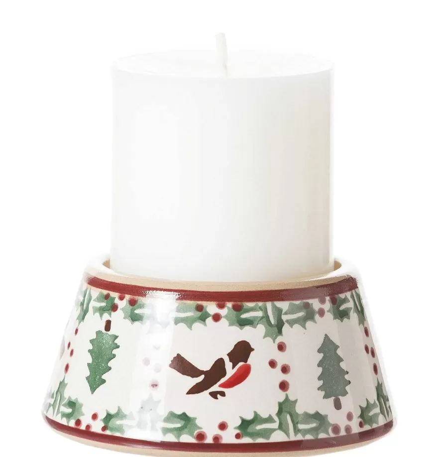 Christmas<Nicholas Mosse Reverse Candlestick And Candle Winter Robin