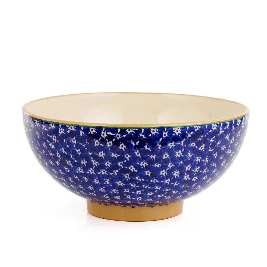 New In<Nicholas Mosse Salad Bowl Dark Blue Lawn