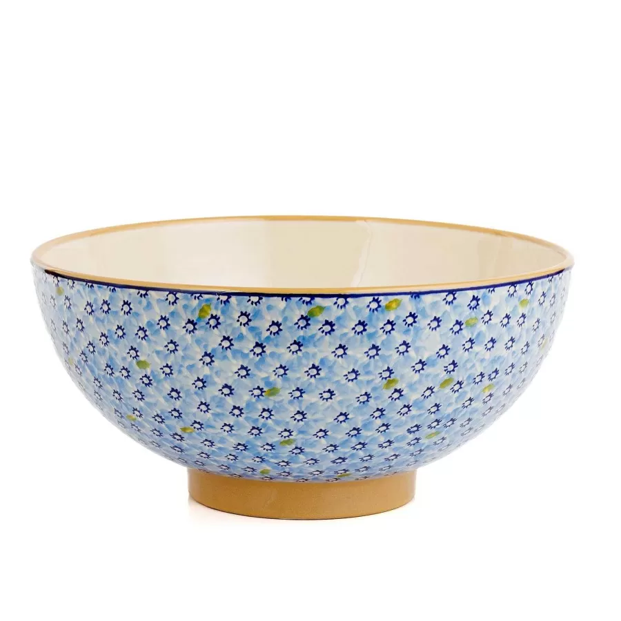 New In<Nicholas Mosse Salad Bowl Light Blue Lawn